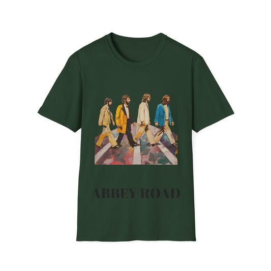Beatles Crossing Abbey Road Unisex Softstyle T-Shirt, Music Lover Tee, Retro Graphic Shirt, Vintage Band Merch, Classic Rock Fan Gift