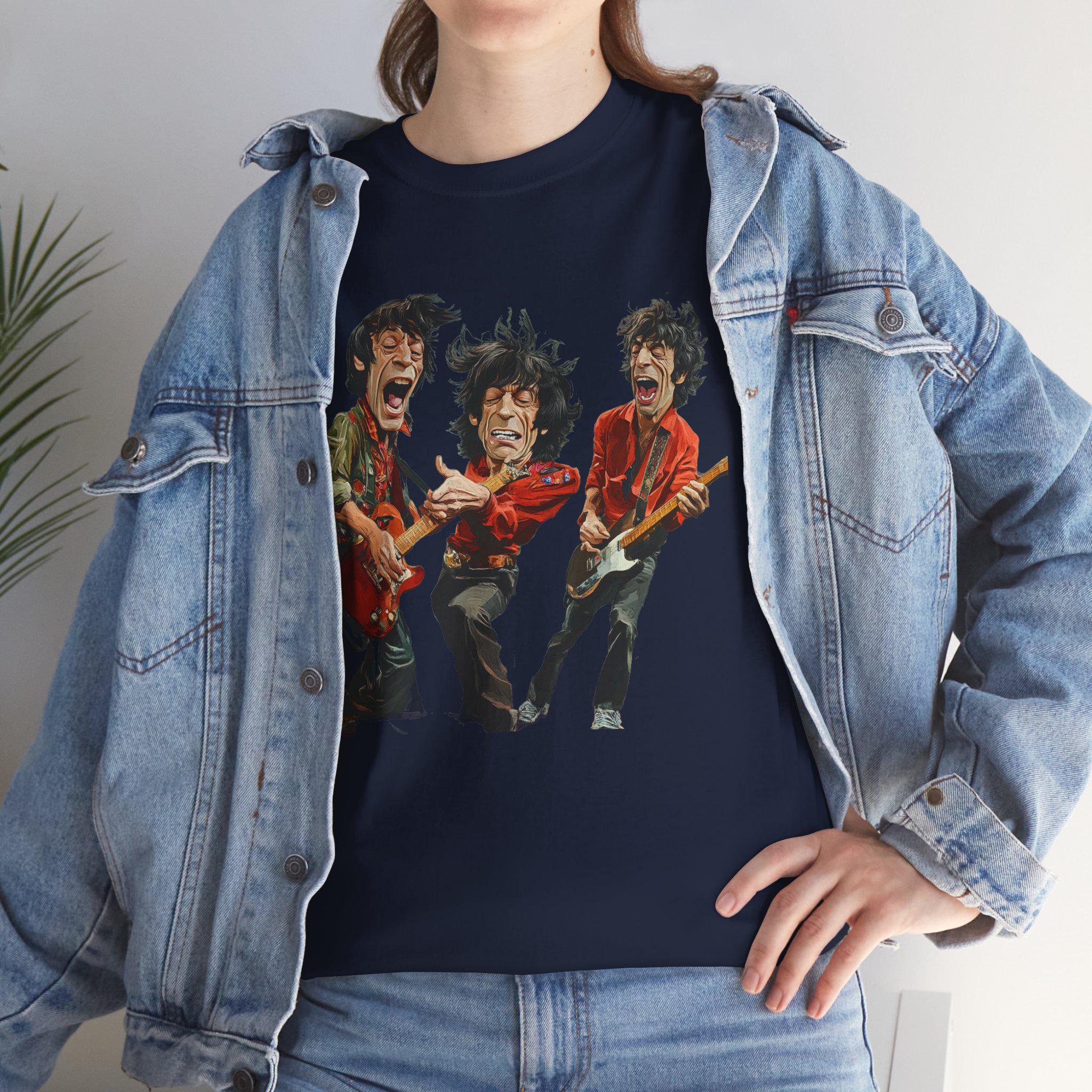 Rock Band Caricature T-Shirt, Music Lover Concert Tee