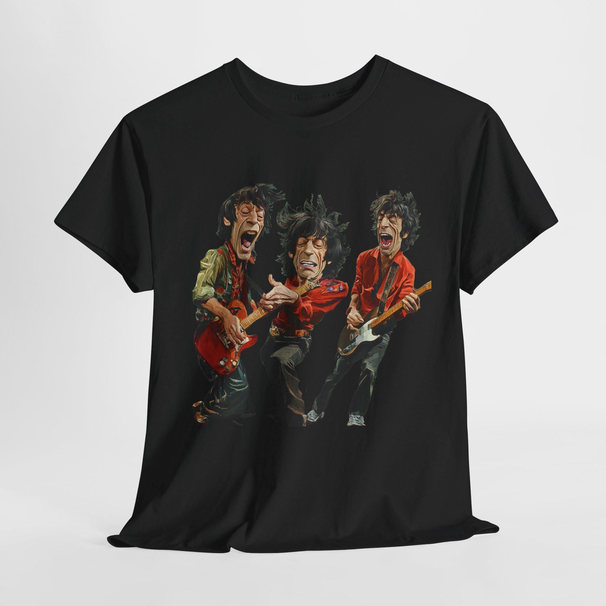 Rock Band Caricature T-Shirt, Music Lover Concert Tee