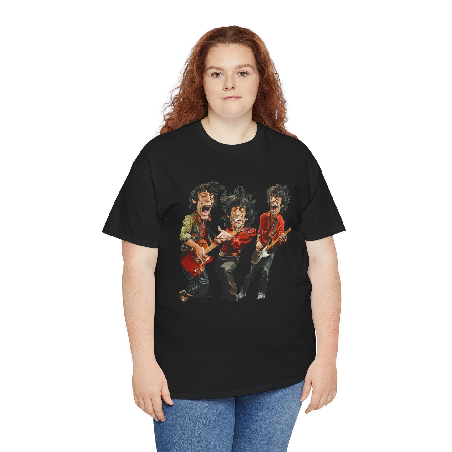 Rock Band Caricature T-Shirt, Music Lover Concert Tee