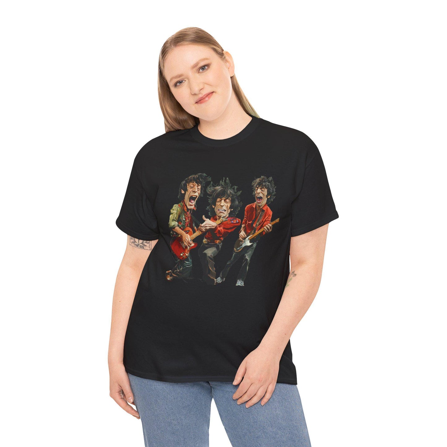 Rock Band Caricature T-Shirt, Music Lover Concert Tee