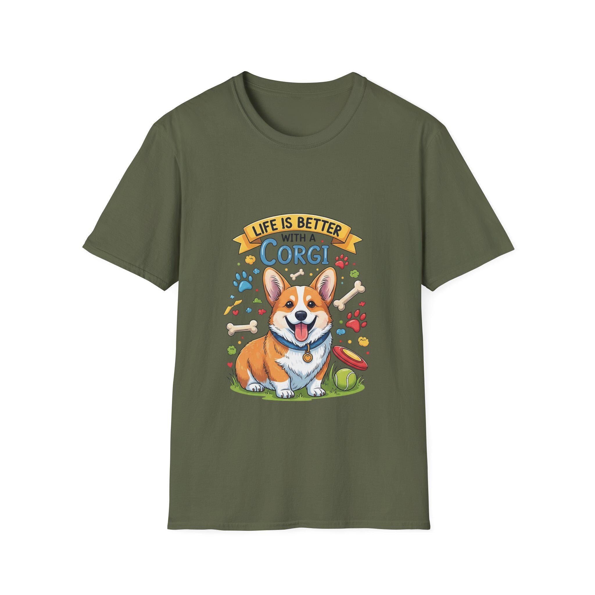Corgi Lover T-Shirt: Playful Dog Graphic Tee