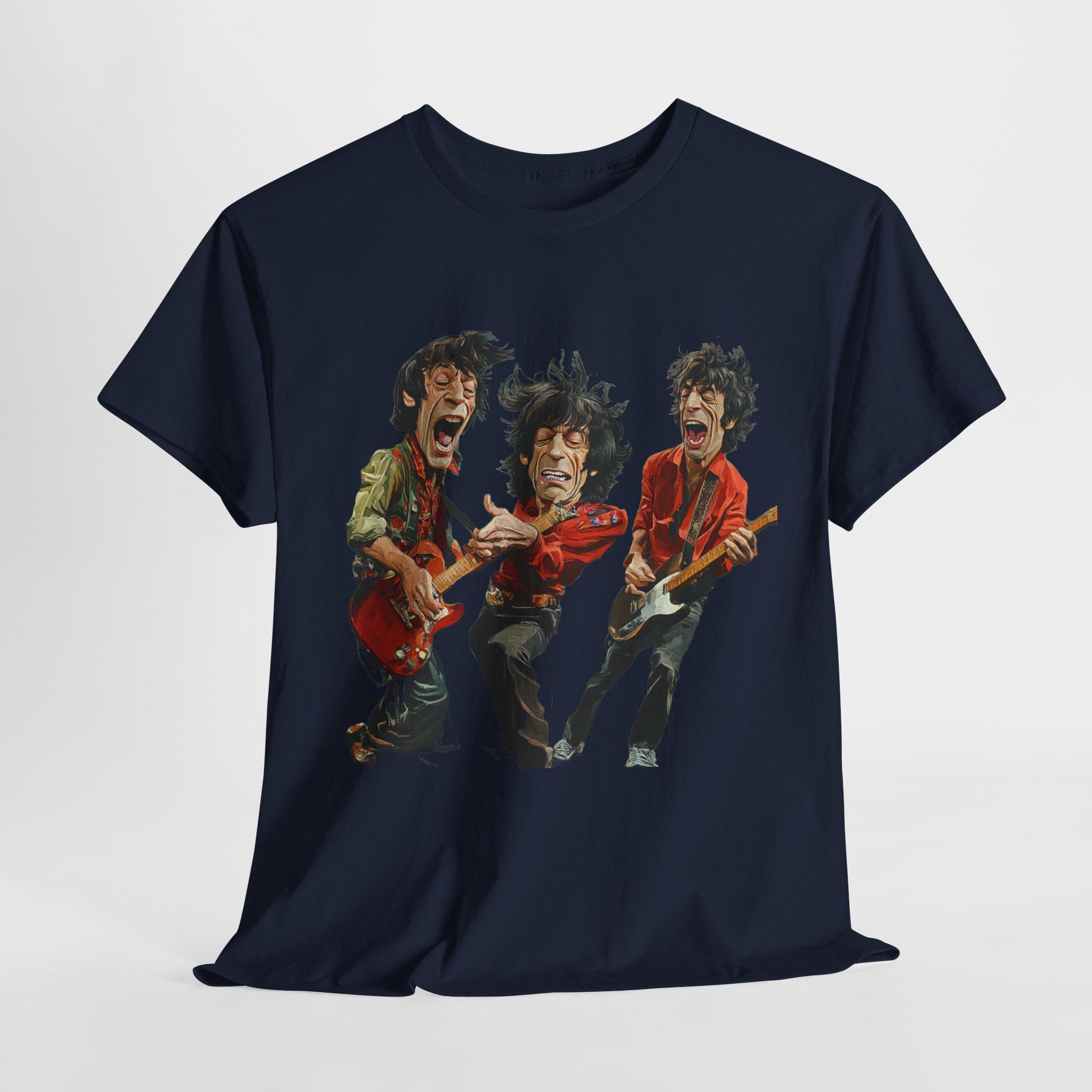 Rock Band Caricature T-Shirt, Music Lover Concert Tee