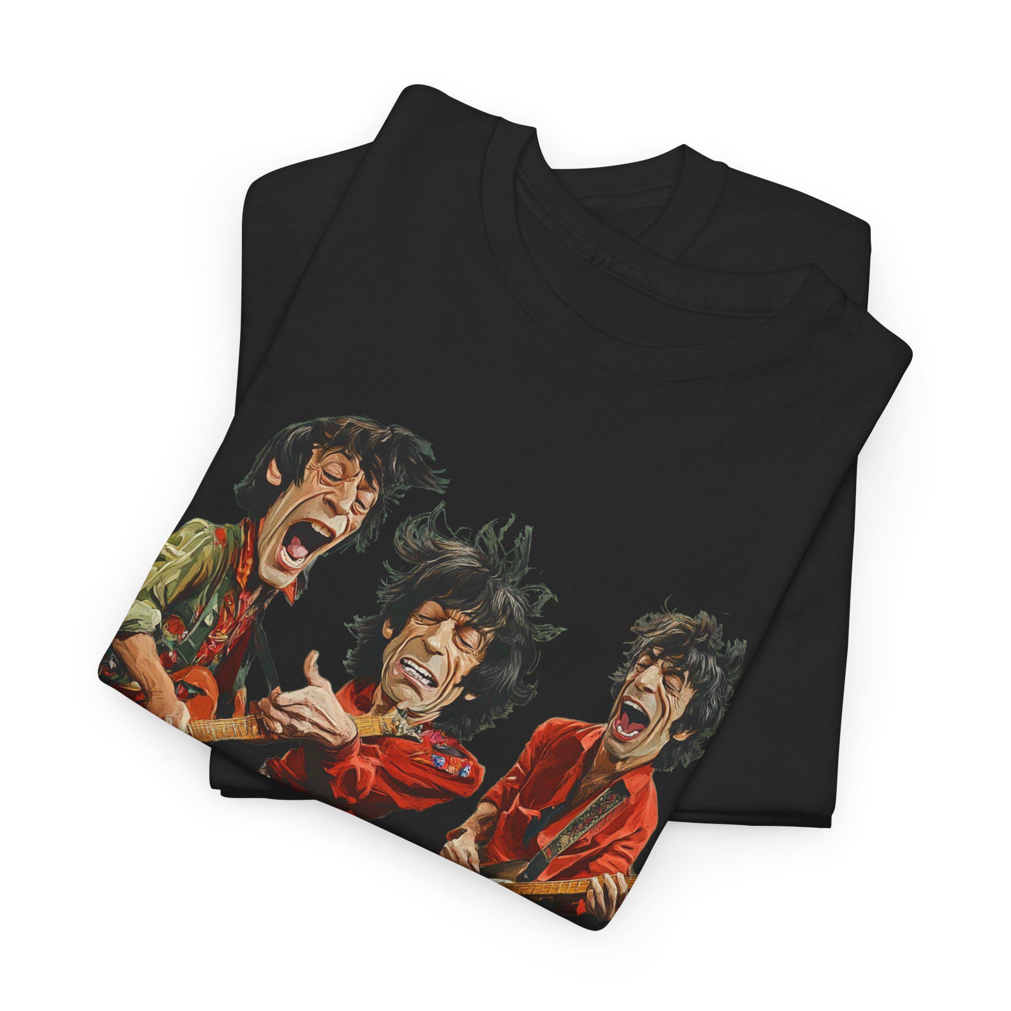 Rock Band Caricature T-Shirt, Music Lover Concert Tee