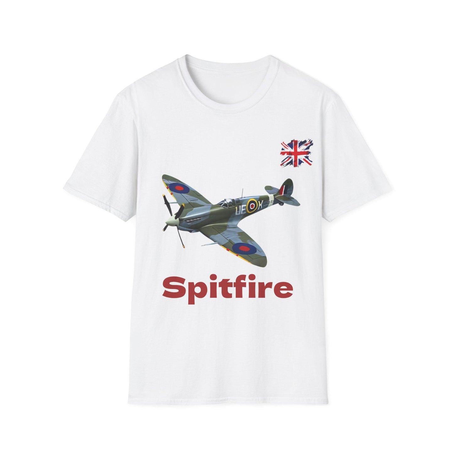 Vintage Spitfire Graphic T-Shirt, Aviation Enthusiast Gift