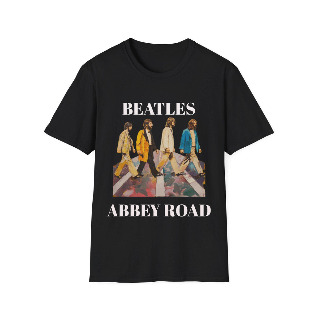Beatles Crossing Abbey Road Unisex Softstyle T-Shirt, Music Lover Tee, Retro Graphic Shirt, Vintage Band Merch, Classic Rock Fan Gift