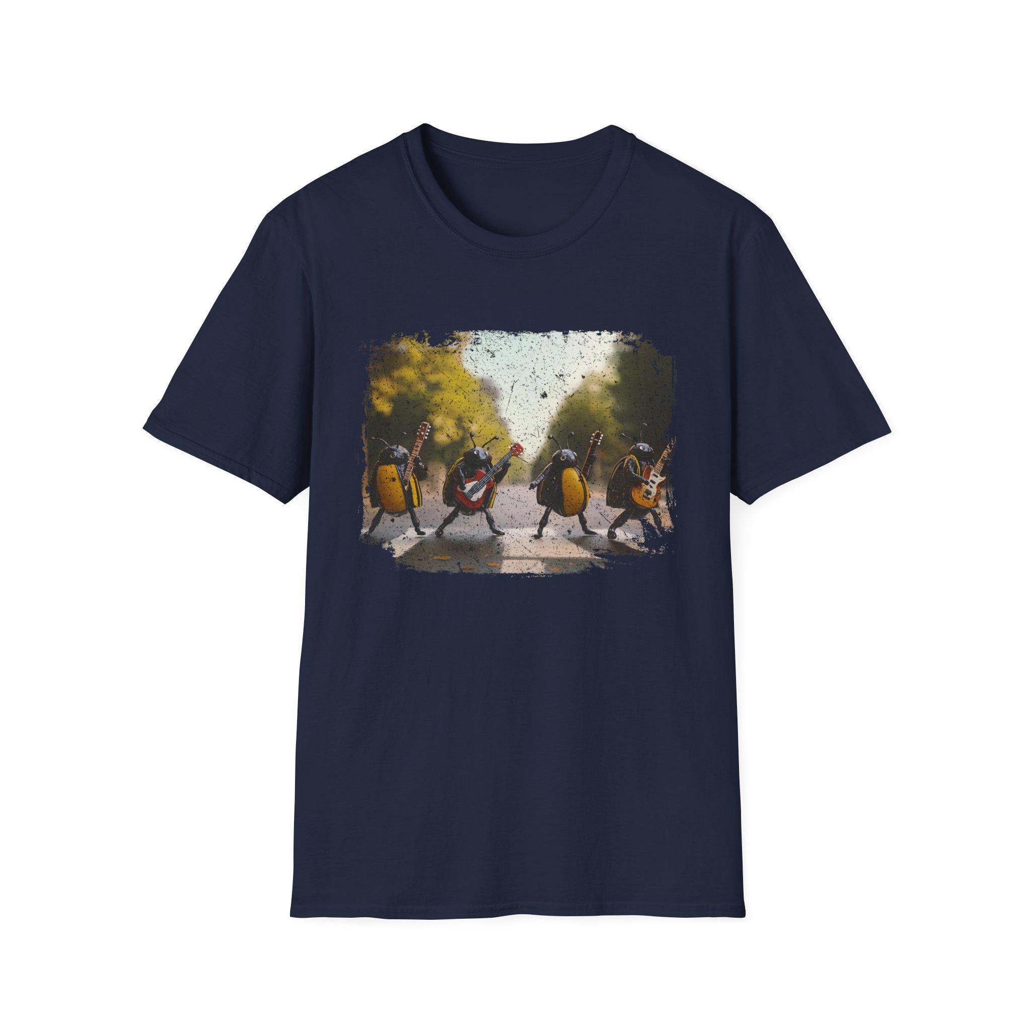 Beetles Crossing Abbey Road T-Shirt | Beatles Parody Band Tee