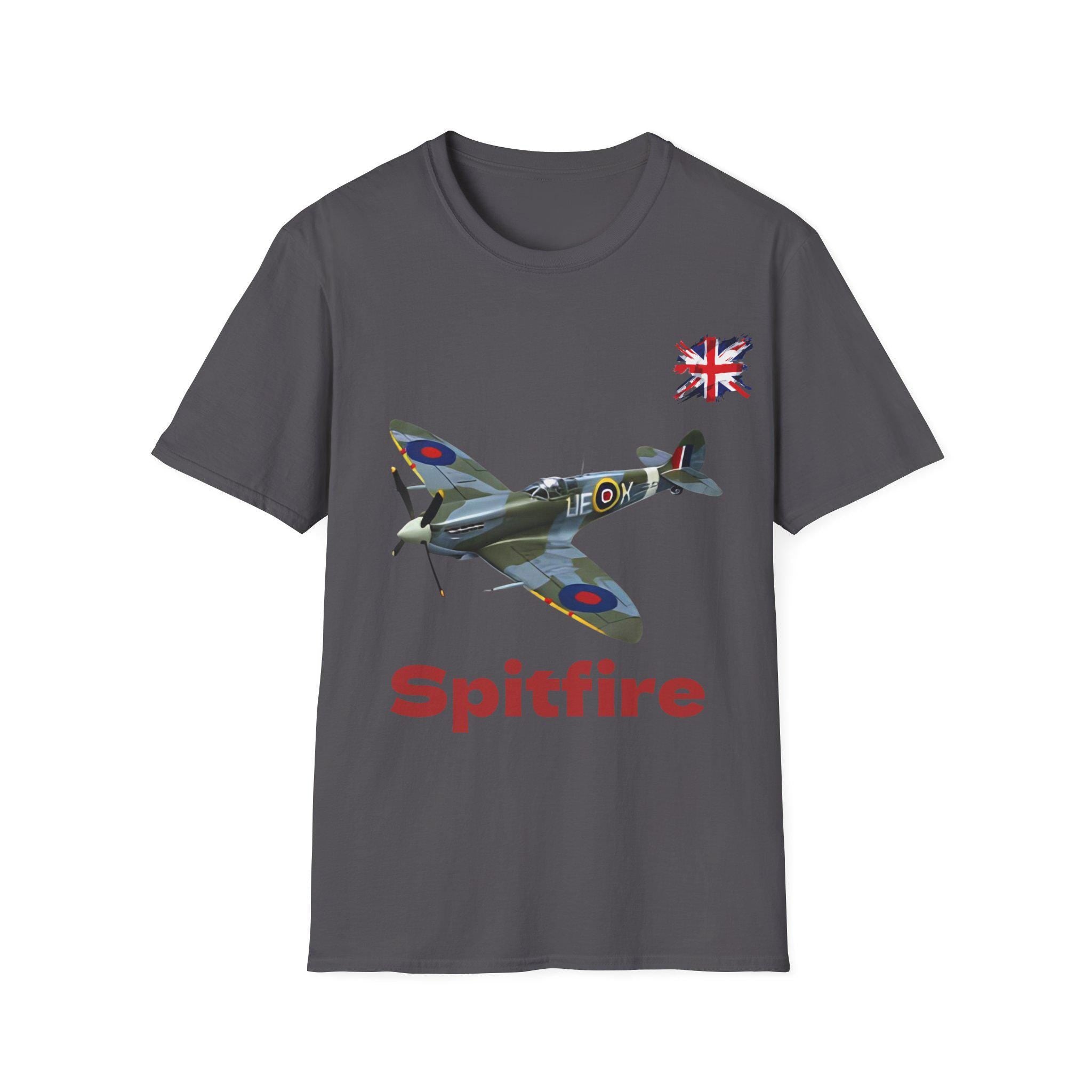 Vintage Spitfire Graphic T-Shirt, Aviation Enthusiast Gift