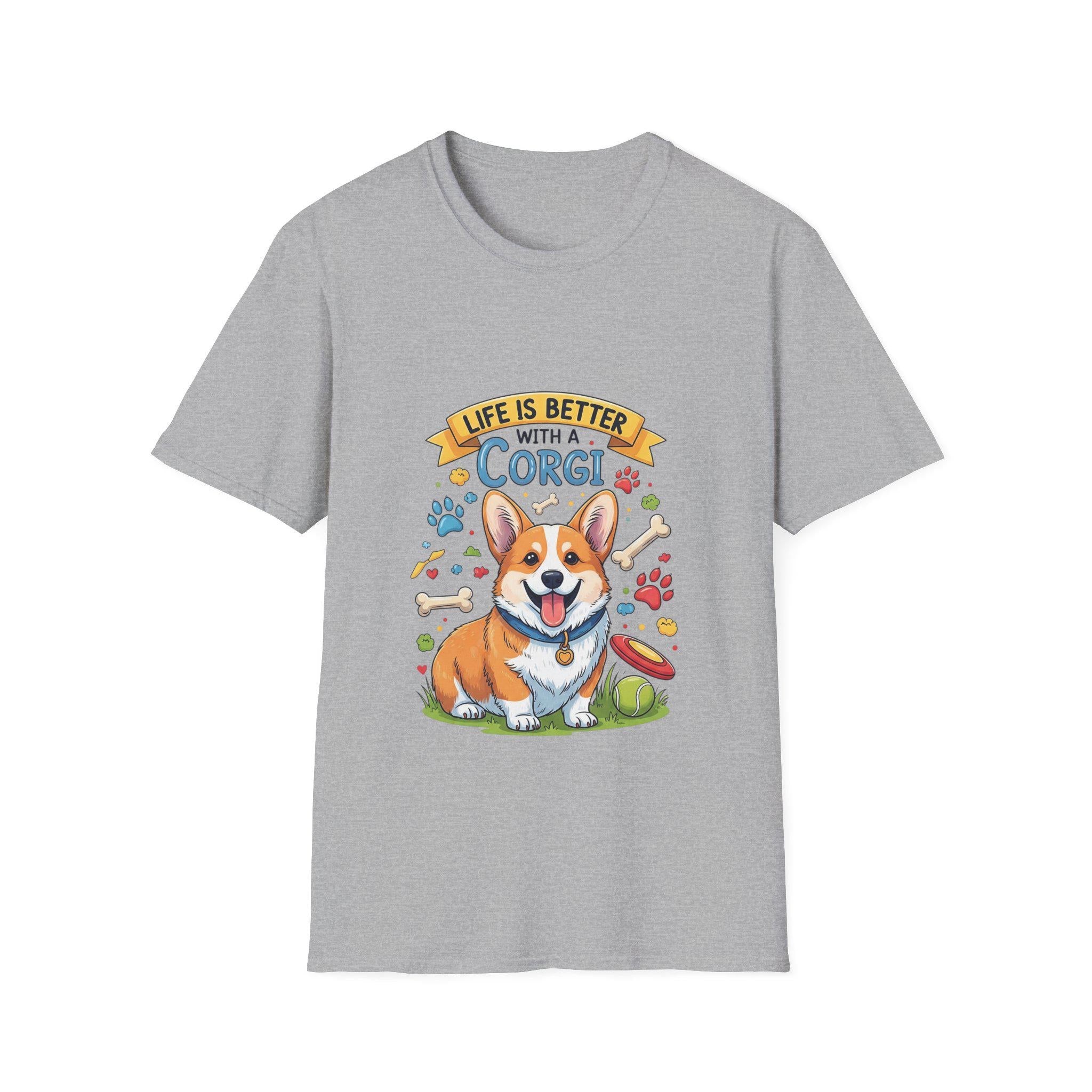 Corgi Lover T-Shirt: Playful Dog Graphic Tee