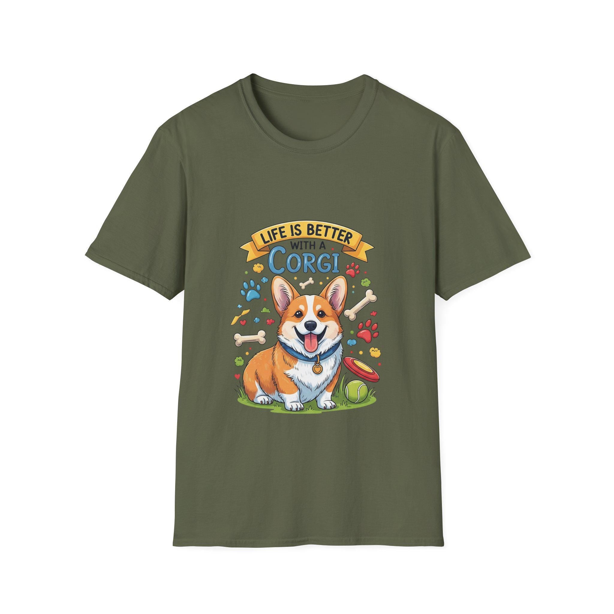 Corgi Lover T-Shirt: Playful Dog Graphic Tee