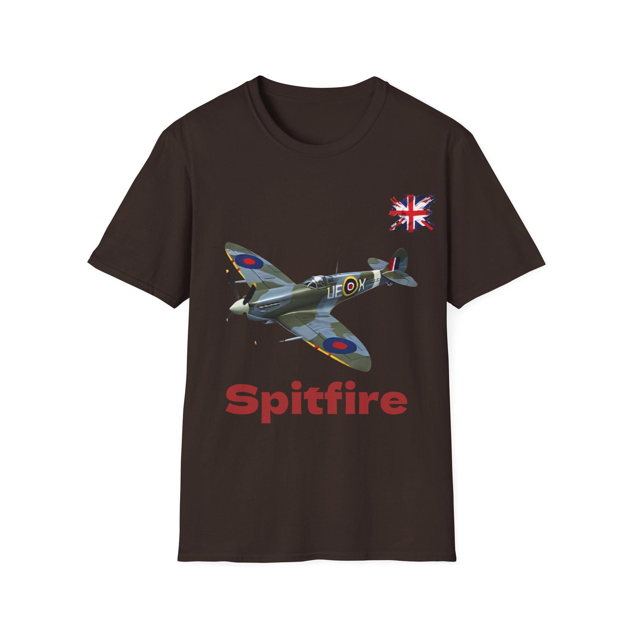 Vintage Spitfire Graphic T-Shirt, Aviation Enthusiast Gift