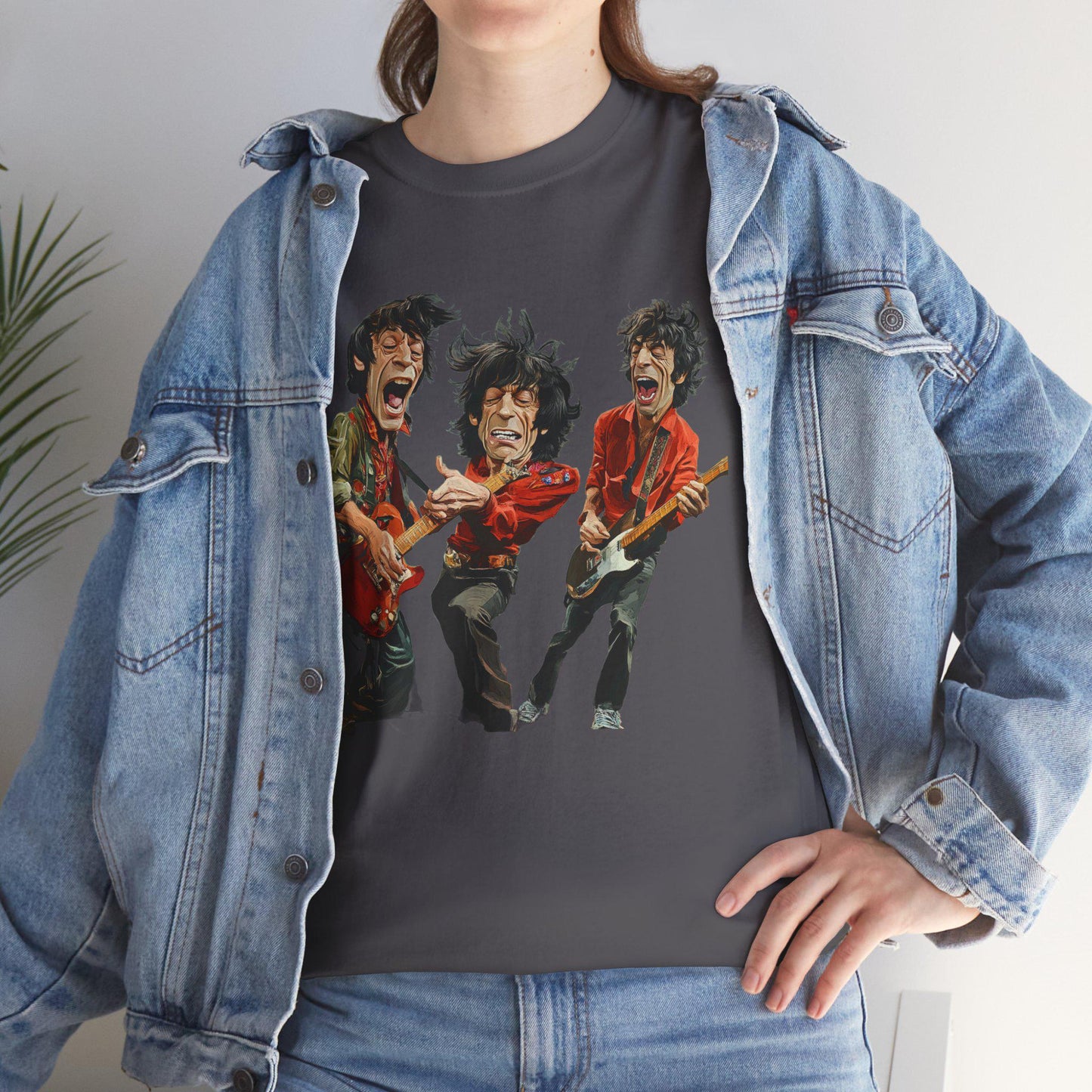 Rock Band Caricature T-Shirt, Music Lover Concert Tee