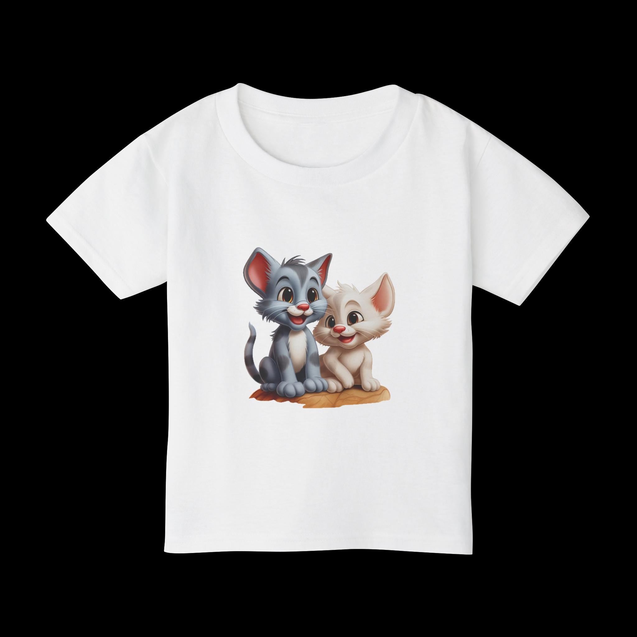 Cartoon Cats Toddler T-Shirt, Adorable Animal Tee