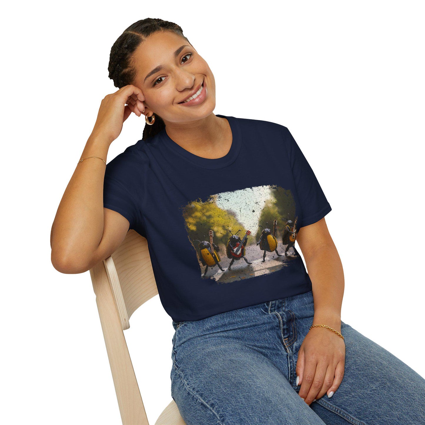 Beetles Crossing Abbey Road T-Shirt | Beatles Parody Band Tee