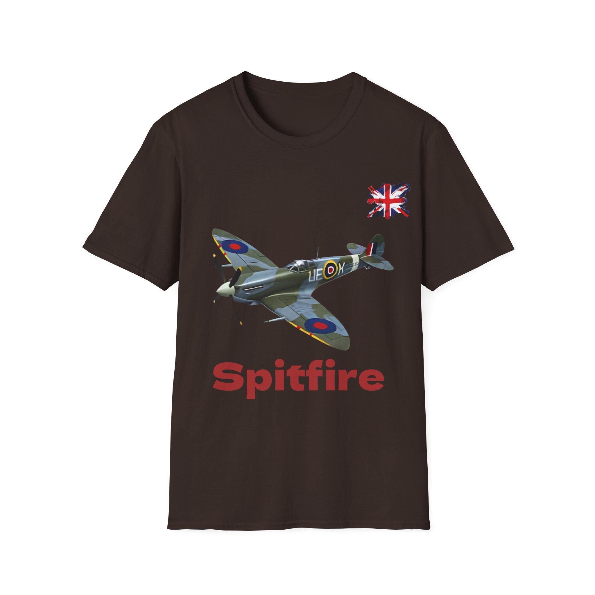 Vintage Spitfire Graphic T-Shirt, Aviation Enthusiast Gift