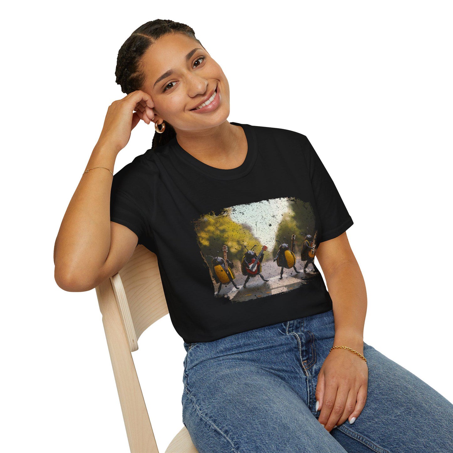 Beetles Crossing Abbey Road T-Shirt | Beatles Parody Band Tee